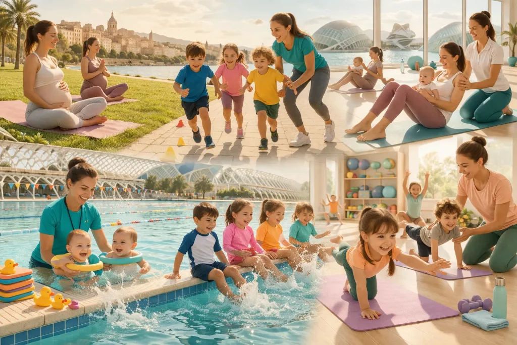 deporte y salud Clase activa al aire libre en familia